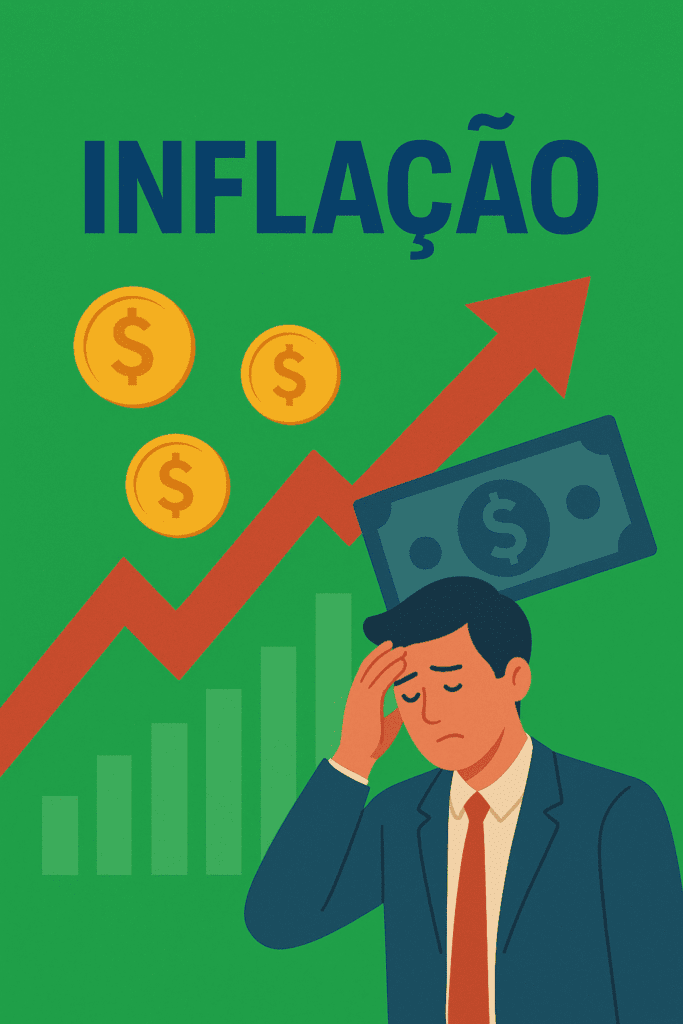 Inflação;
Inflação no Brasil;
IPCA;
Como calcular a inflação;
Taxa SELIC;
Investimentos em renda fixa;
Renda variável;
Política monetária;
Economia brasileira;
Poder de compra; e
Investimentos contra inflação.