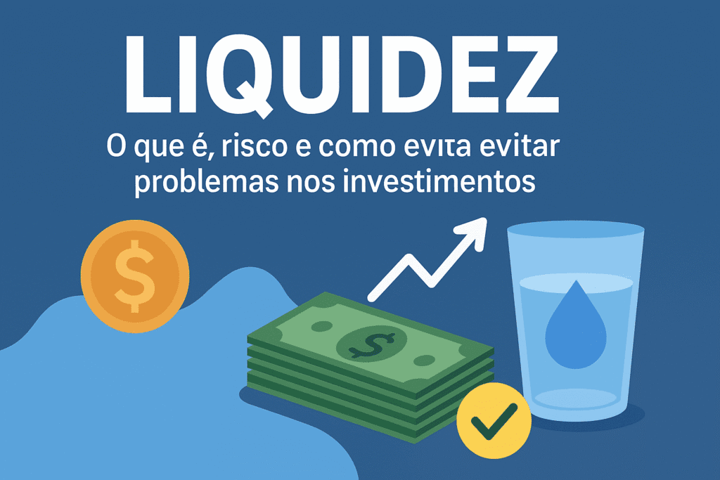 Liquidez;
Risco de liquidez;
Liquidez alta e baixa;
Liquidez diária;
Investimentos com liquidez; e
Como evitar o risco de liquidez.