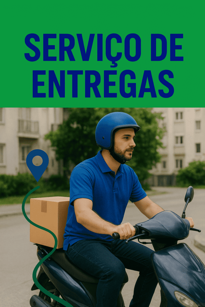 Serviço de entrega;
Entrega rápida;
Entrega expressa;
Delivery profissional;
Entrega de encomendas;
Empresa de entregas;
Serviço de motoboy;
Logística de entrega;
Transporte de mercadorias;
Entregador profissional.